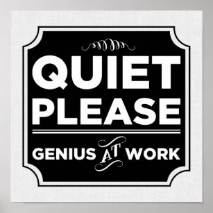 shhh quiet genius at work