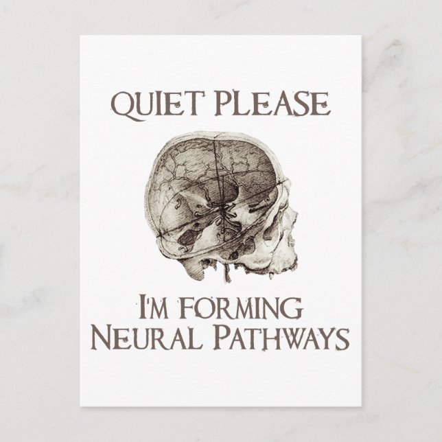 Quiet Please: I'm Forming Neural Pathways Postcard (Front)