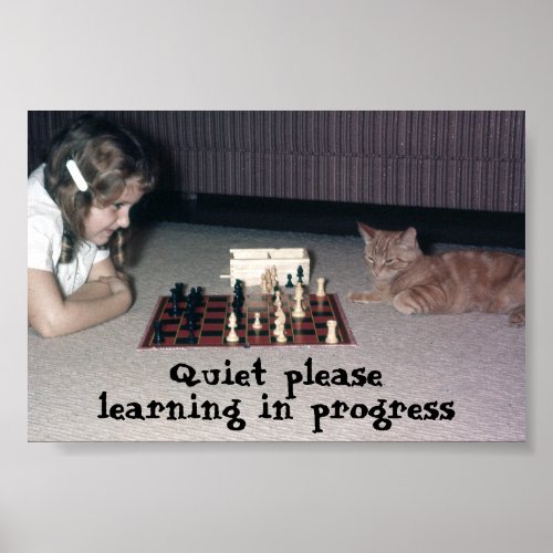 Quiet please learning in progress sign