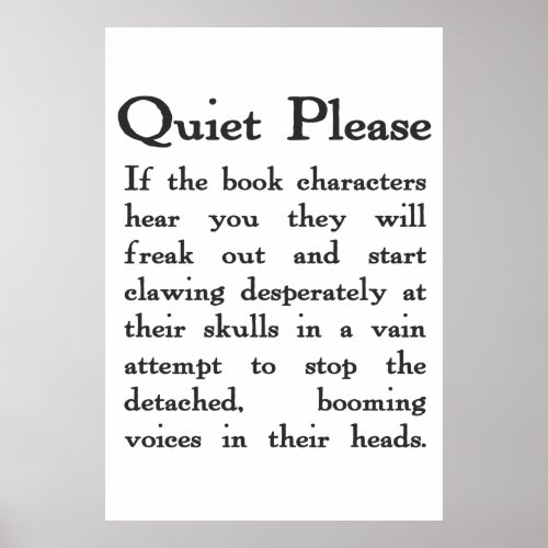 Quiet Please Poster