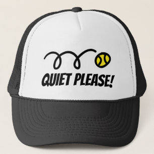 Quiet Please quirky tennis hat for player & coach
