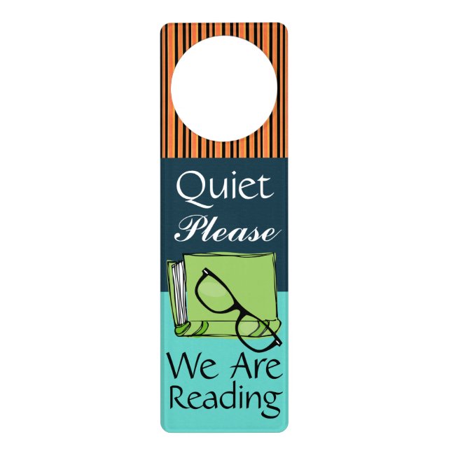 Quiet Please - Reading -  Door Hanger - SRF (Front)