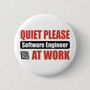 Quiet Please Software Engineer At Work Button