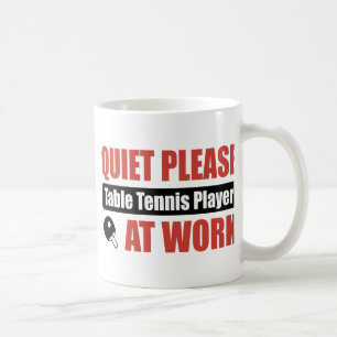 Quiet Please Table Tennis Player At Work Coffee Mug