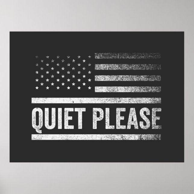 Quiet Please Trump Harris Debate President  Poster (Front)