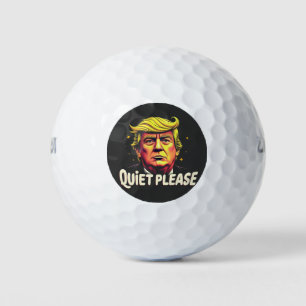 Quiet Please Trump Kamala President Debate  Golf Balls