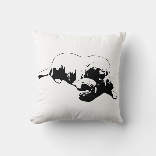 Quiet Possession Throw Pillow (Front)