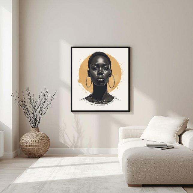  Quiet Power – Afrocentric Portrait V Poster (Creator Uploaded)