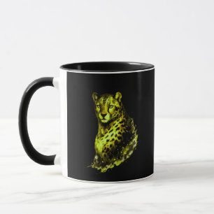 Quiet Power Feline Mug Elegant Wildlife Art