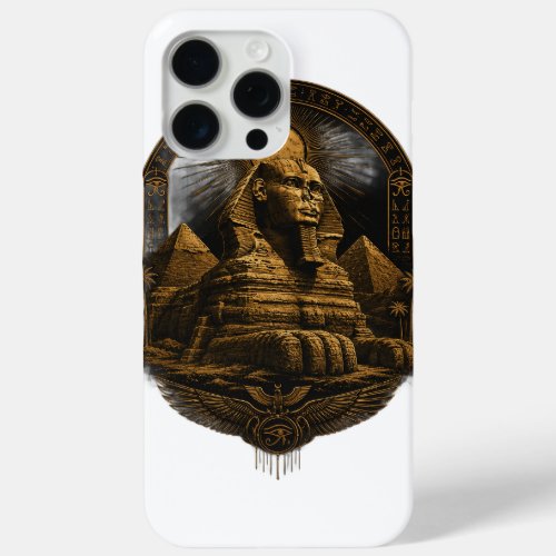 Quiet Power | Great Sphinx Egypt Design iPhone 15 Pro Max Case
