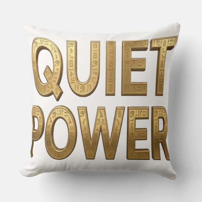 Quiet Power | Great Sphinx Egypt Design Throw Pillow (Front)