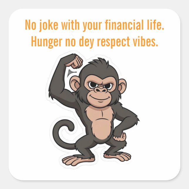 Quiet Progress Monkey  Sticker (Front)