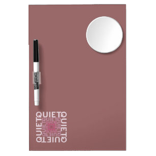 Quiet Quiet Quiet Dry Erase Board With Mirror