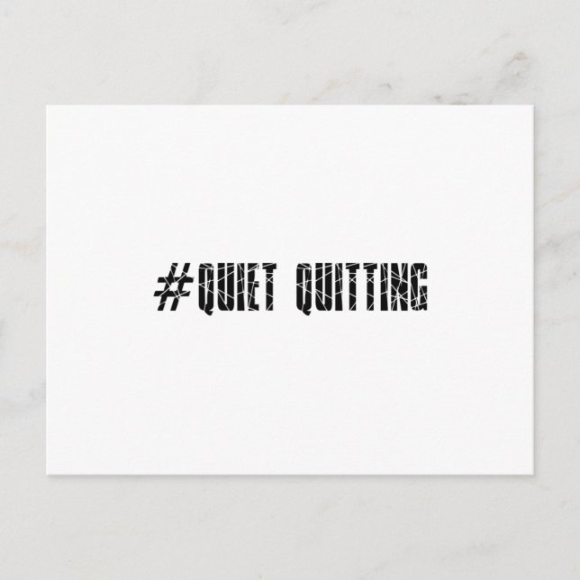 Quiet quitting postcard (Front)