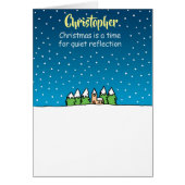 Quiet Reflection. Personalised Christmas Card (Front)