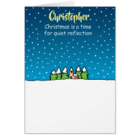 Quiet Reflection. Personalised Christmas Card