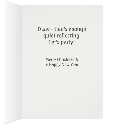 Quiet Reflection. Personalised Christmas Card (Inside (Right))