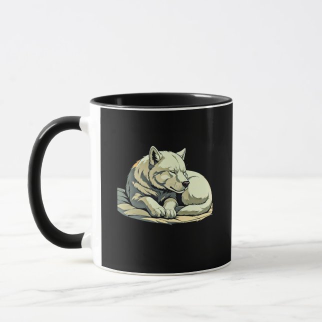 Quiet Rest – Calm Animal Comfort Mug (Left)