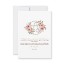 Quiet Sage Floral Pentacle Birthday