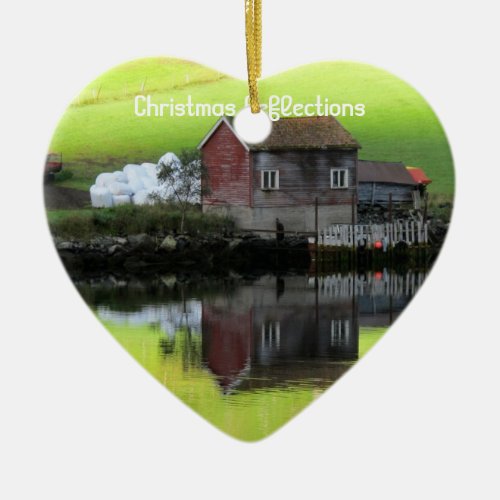 Quiet scene from Norway Ceramic Ornament