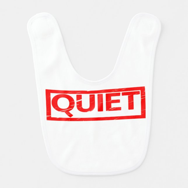 Quiet Stamp Baby Bib (Front)