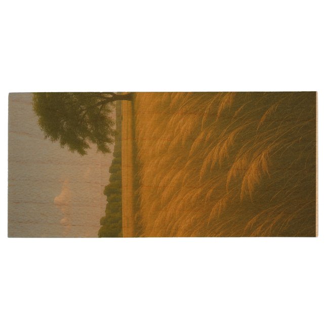 Quiet stream wood flash drive (Back)