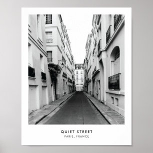 Quiet Street in Paris Photography poster print