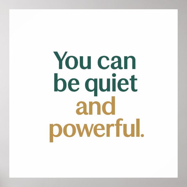 	Quiet Strength and Power Poster (Front)