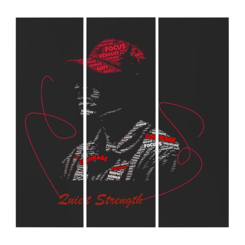 Quiet Strength Hoodie Typography Art | Discipline