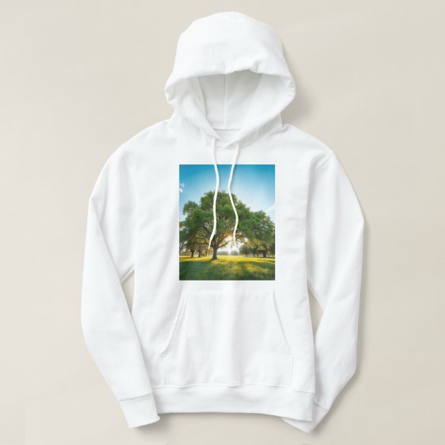 Quiet Time With a Big Tree – Nature T‑Shirt Hoodie (Design Front)