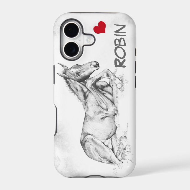 Quiet Time with Red Heart Iphone Case (Back)