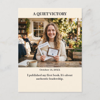 Quiet Victory Custom Photo Postcard