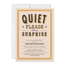 Quiet Vintage Surprise Party Invitations