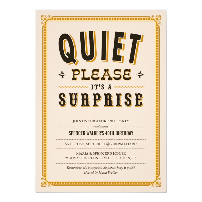 surprise party invitations
