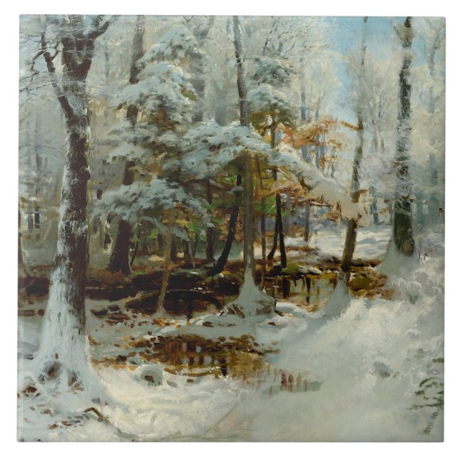  Quiet Winter Afternoon by William Bliss Baker  Ceramic Tile (Front)