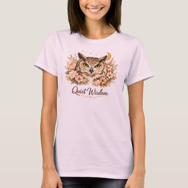 Quiet Wisdom Owl T-Shirt (Front)