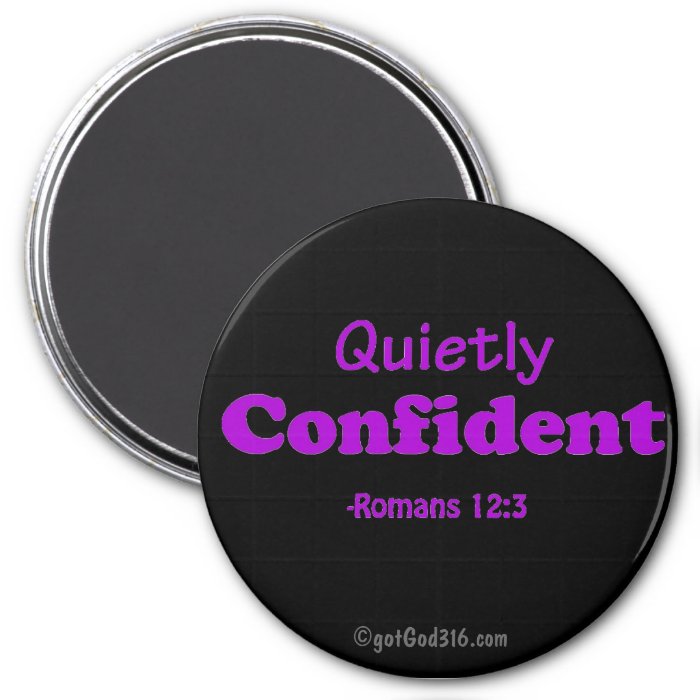 Quietly Confident gotGod316 Scripture Fridge Magnet