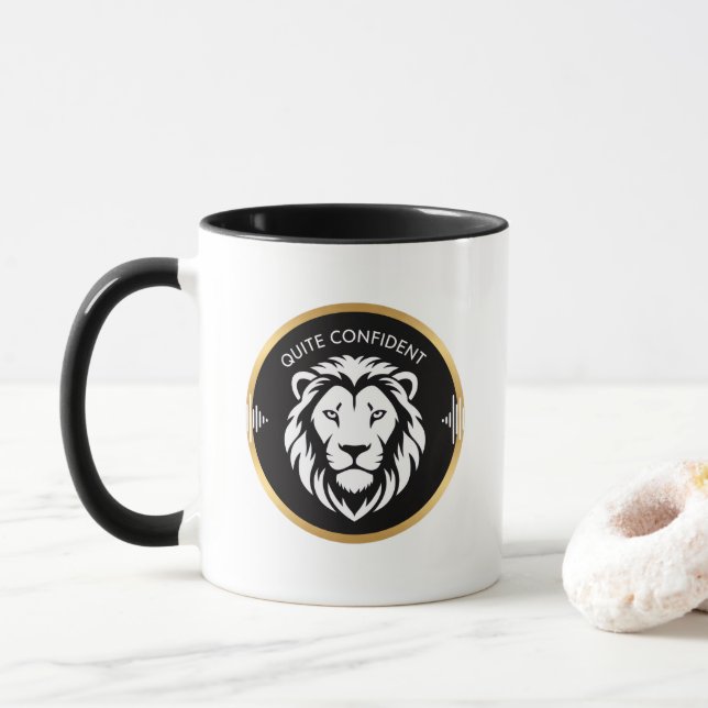 Quietly Confident – Minimal Typography Design for  Mug (With Donut)