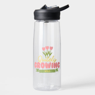 Quietly Growing Wild | Inspirational Floral Water Bottle