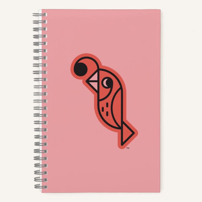QuietQuit Queuey Spiral Notebook Red (Front)