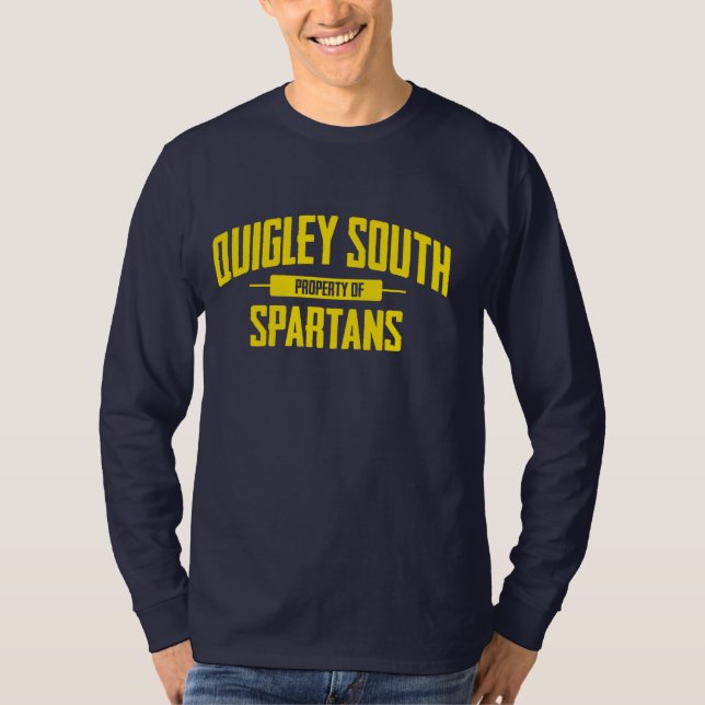 Quigley South Spartans (Long Sleeve) T-shirt (Front)