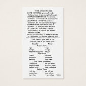 Quik-Ref English Grammar I-2 Pocket/Wallet (Back)