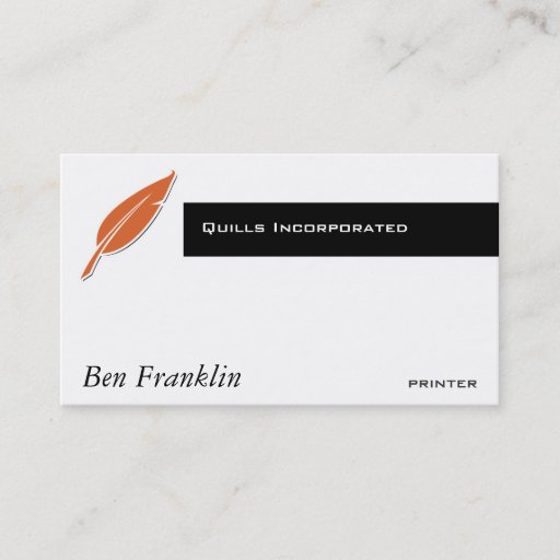 Customizable Quill Business Card Template