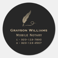 Quill Mobile Notary Black Gold 
