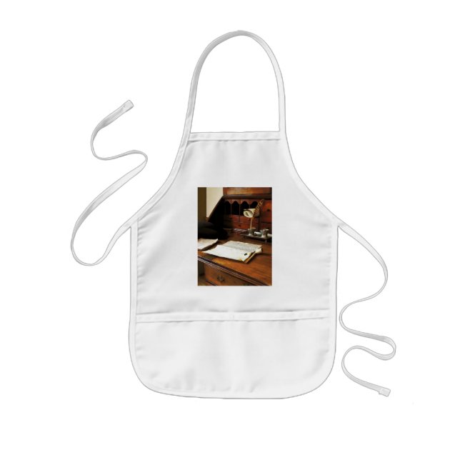 Quill, Papers and Pipe Kids' Apron (Front)