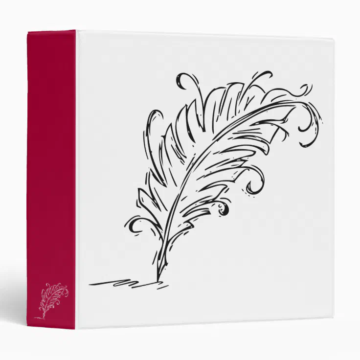 Quill Pen 3Ring Binder Zazzle