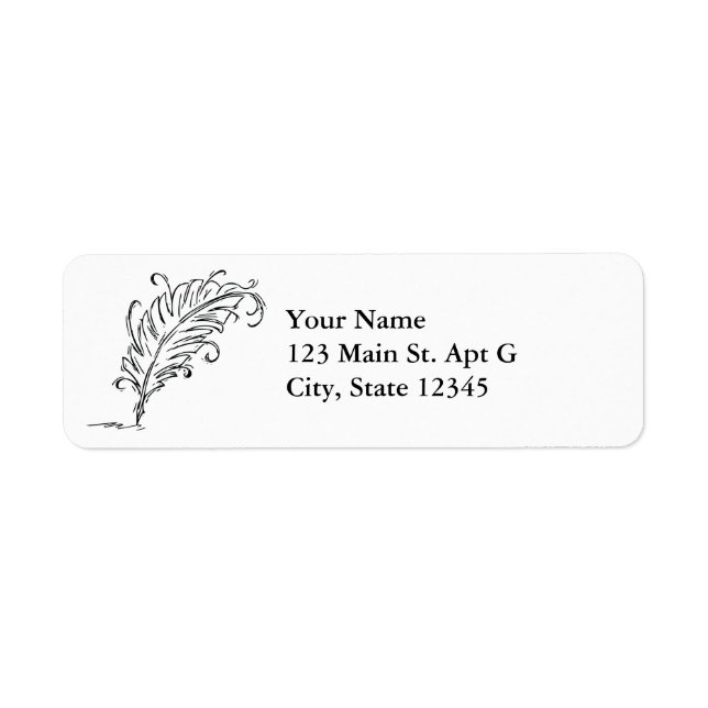 Quill Pen Address Label (Front)