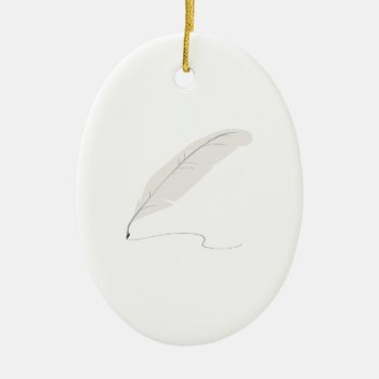 Quill Pen Ceramic Ornament by Windmilldesigns at Zazzle