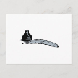 Quill Pen & Ink Postcard