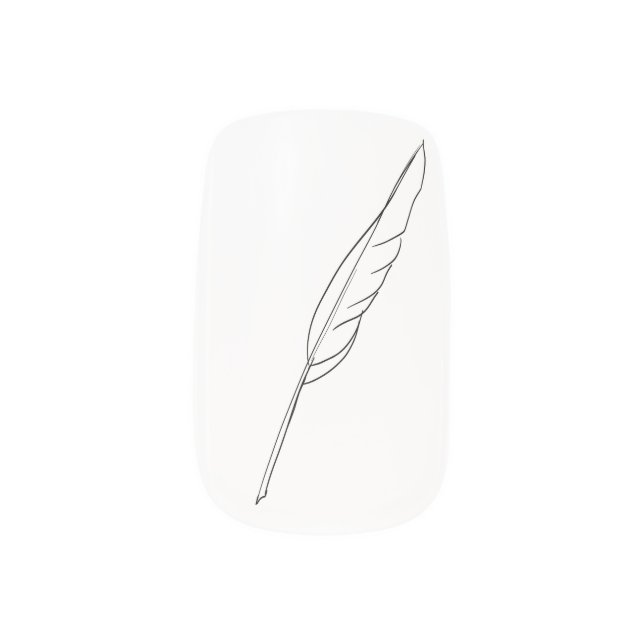 Quill pen nail art (Left Thumb)
